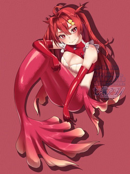 🧜‍🟥⭐🟥🧜‍
#よその子 #赤星ちゃん #よその子人魚化部 
親御さん:赤星さん(#xxLUCIFER13xx #AMTMKBS_02) 