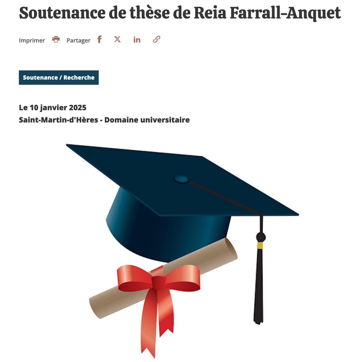 📚Thèse portant sur "L'autorité contestée : l'action autochtone et les héritages coloniaux dans l'élaboration de la politique australienne du "native title"📚
🗓️10 janvier 2025
📍Amphi F, Sciences Po Grenoble
🕗 8h30
↪️info+ : bit.ly/406HpGv