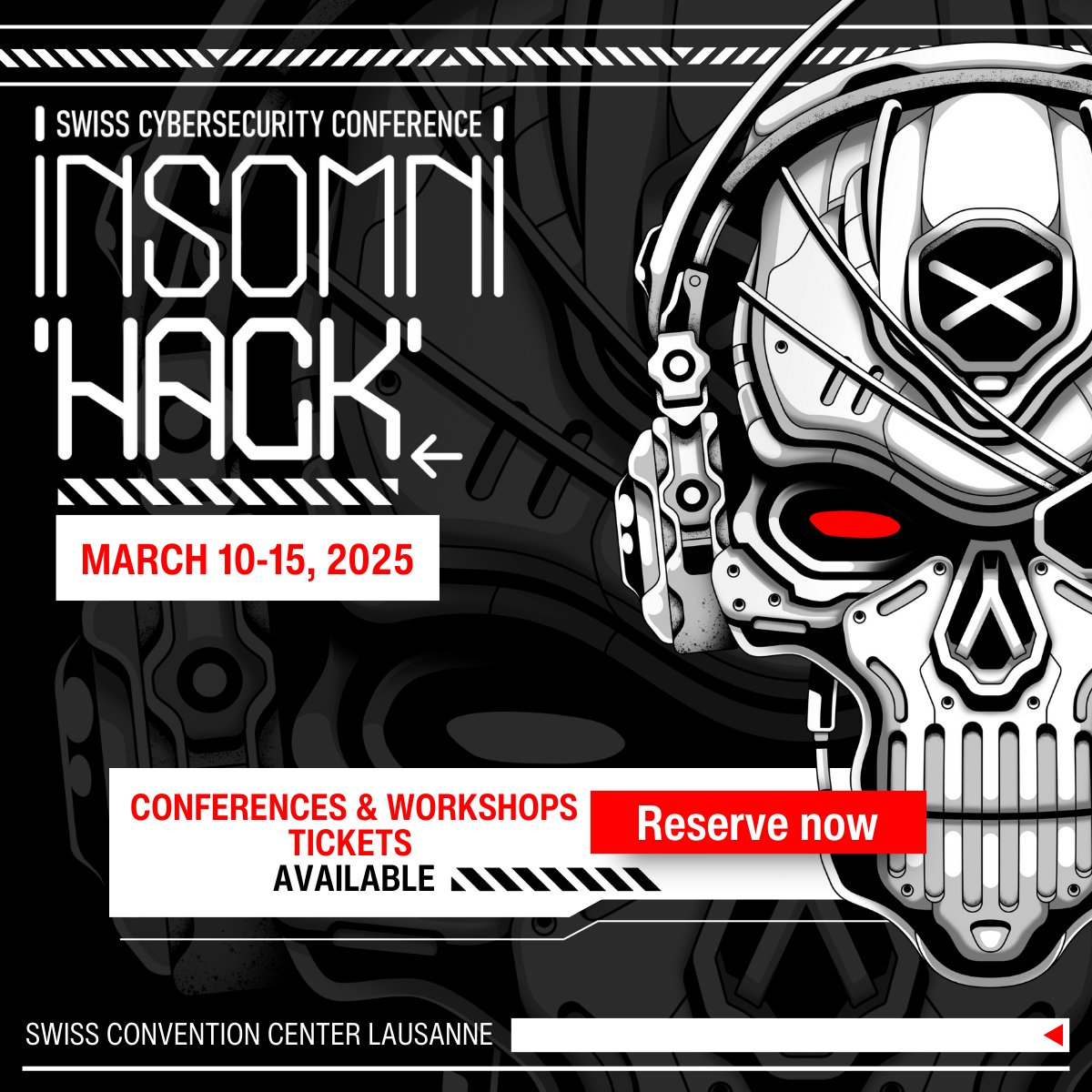 🎟️ Tickets for workshops &amp; conferences at Insomni'hack 2025 are available.

👉 Secure your spot today: insomnihack.ch/register/?utm_…

#INSO25 #cybersecurity #ethicalhacking  #switzerland