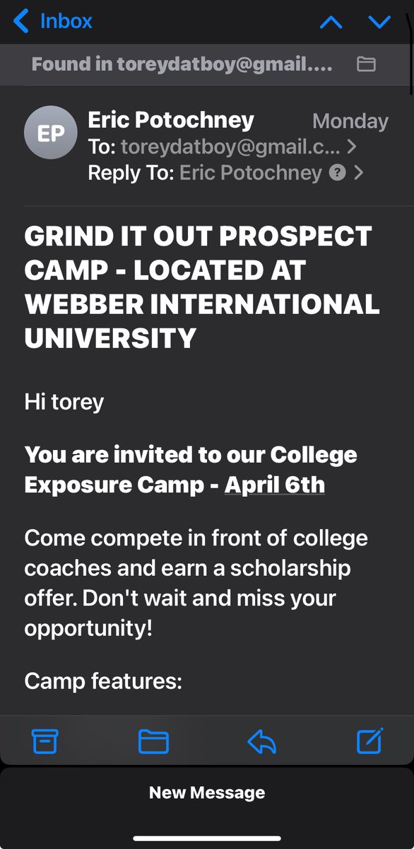 Blessed to be able to get an invite to the grind it out prospect camp!
#ag2g #god1st