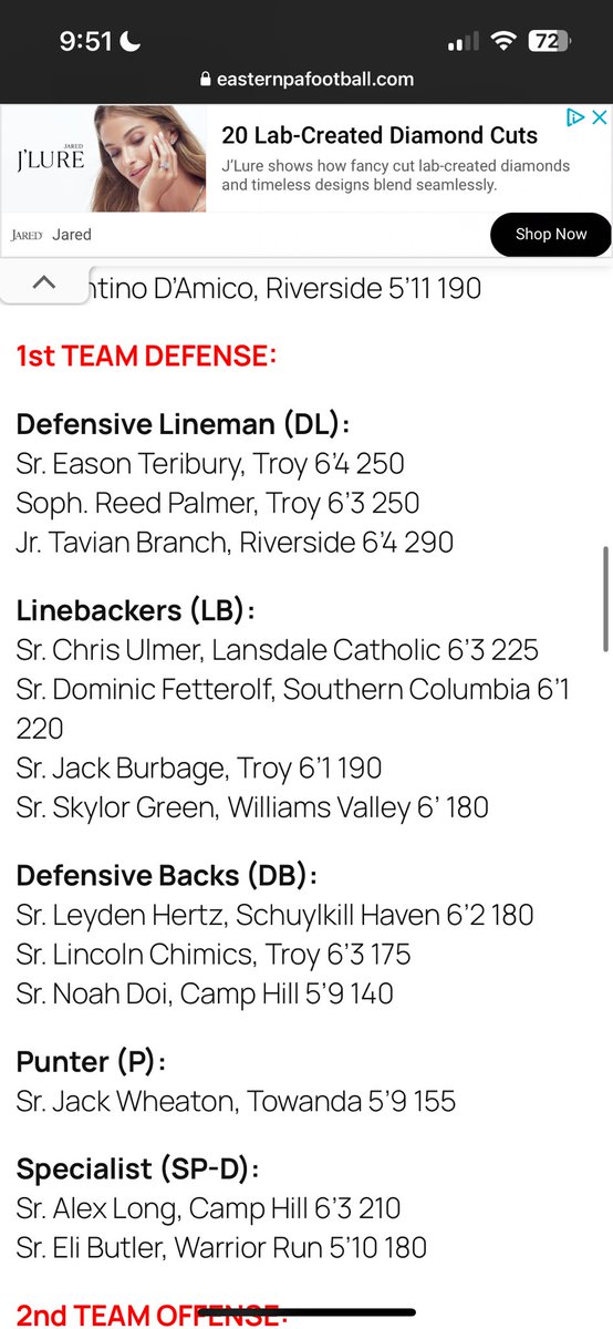 Chris Ulmer (@chrisulmer_21) on Twitter photo AGTG! Blessed to be named First Team All State Linebacker!
<a href="/EPAFootball/">EasternPAFootball</a> <a href="/DavidMikaJR/">David Mika Jr.</a> <a href="/BigMenNTrenches/">Dominic. D'Addona</a> <a href="/MUHawksFB/">Monmouth Football</a>
<a href="/mikeulmer75/">Mulmer4</a> AGTG! Blessed to be named First Team All State Linebacker!
<a href="/EPAFootball/">EasternPAFootball</a> <a href="/DavidMikaJR/">David Mika Jr.</a> <a href="/BigMenNTrenches/">Dominic. D'Addona</a> <a href="/MUHawksFB/">Monmouth Football</a>
<a href="/mikeulmer75/">Mulmer4</a>