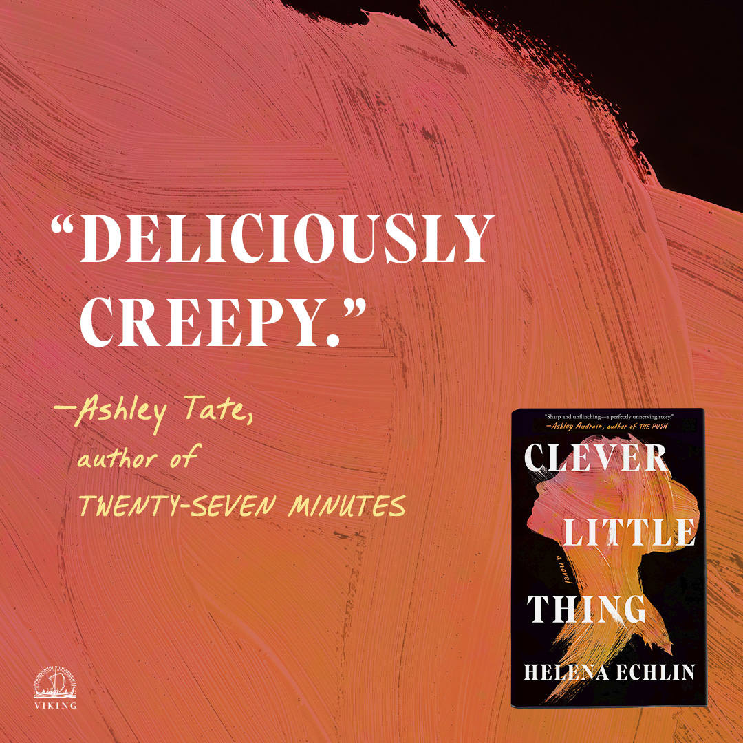 Viking Books (@vikingbooks) on Twitter photo We're just ONE WEEK AWAY from the publication of <a href="/Helenaechlin/">Helena Echlin</a>'s "deliciously creepy" (<a href="/tate_ab/">AshleyTateAuthor</a>) debut CLEVER LITTLE THING! ✨
An ode to motherhood and a nuanced critique of the caretaking industry, preorder your copy now 👉 bit.ly/3ZLFyXH We're just ONE WEEK AWAY from the publication of <a href="/Helenaechlin/">Helena Echlin</a>'s "deliciously creepy" (<a href="/tate_ab/">AshleyTateAuthor</a>) debut CLEVER LITTLE THING! ✨
An ode to motherhood and a nuanced critique of the caretaking industry, preorder your copy now 👉 bit.ly/3ZLFyXH