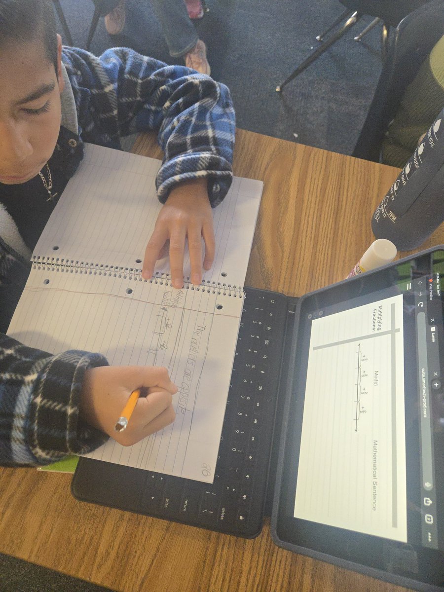 RufinoMendozaES's tweet image. Ms. Wright’s 5th graders are mastering the art of finding products using whole numbers and fractions! ✨ A special shoutout to Mr. Wengert for his incredible co-teaching support. #MathMagic #Teamwork @katy_anne_myers @zumaya_maricruz @dbenavidez2 @gracie_guerrero