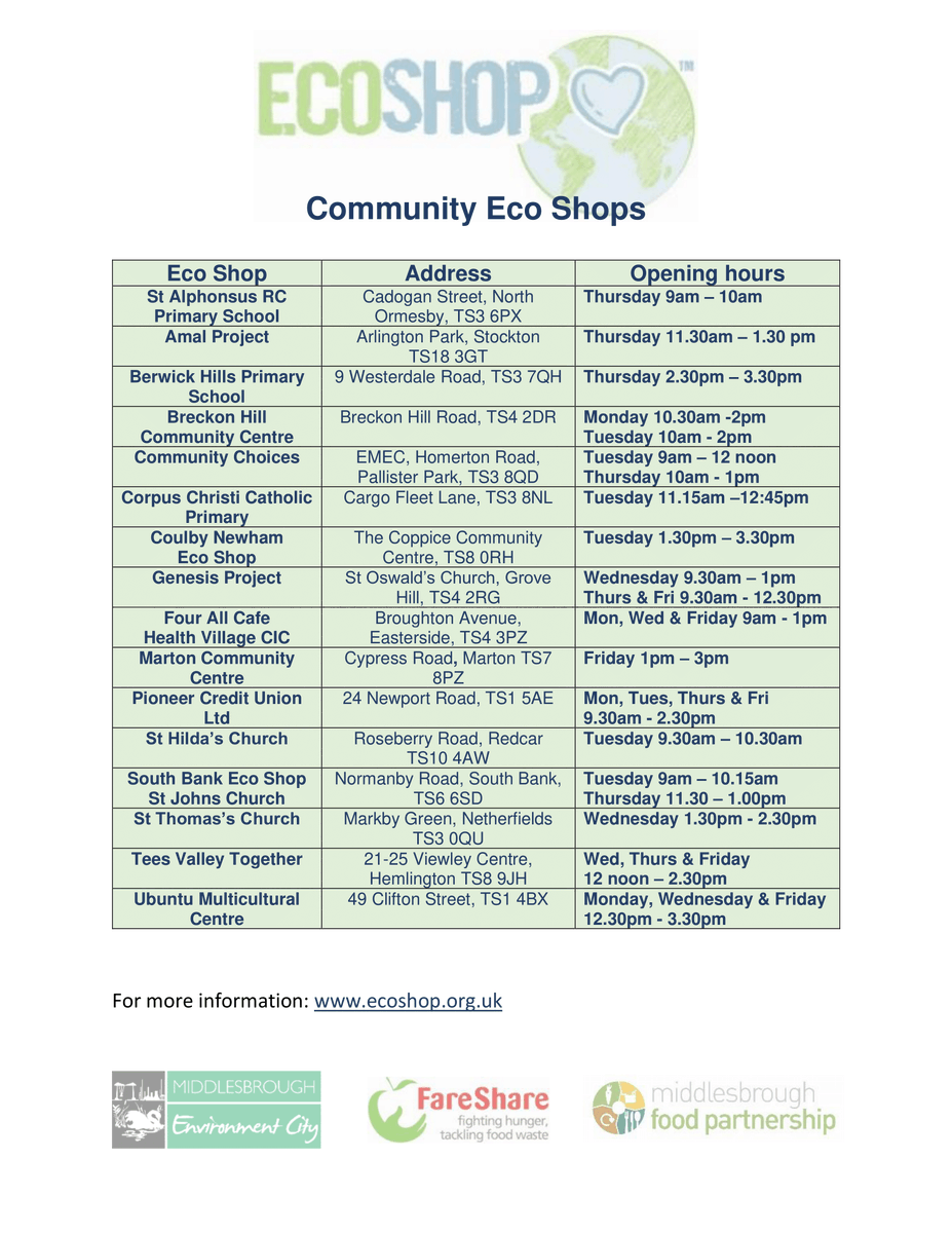 The latest Community Eco Shop is hot off the press as the Eco Shops in and around our local area return to some semblance of normalcy with their opening times! For more information, or to find your closest eco shop, visit ecoshop.org.uk/find-an-eco-sh…!