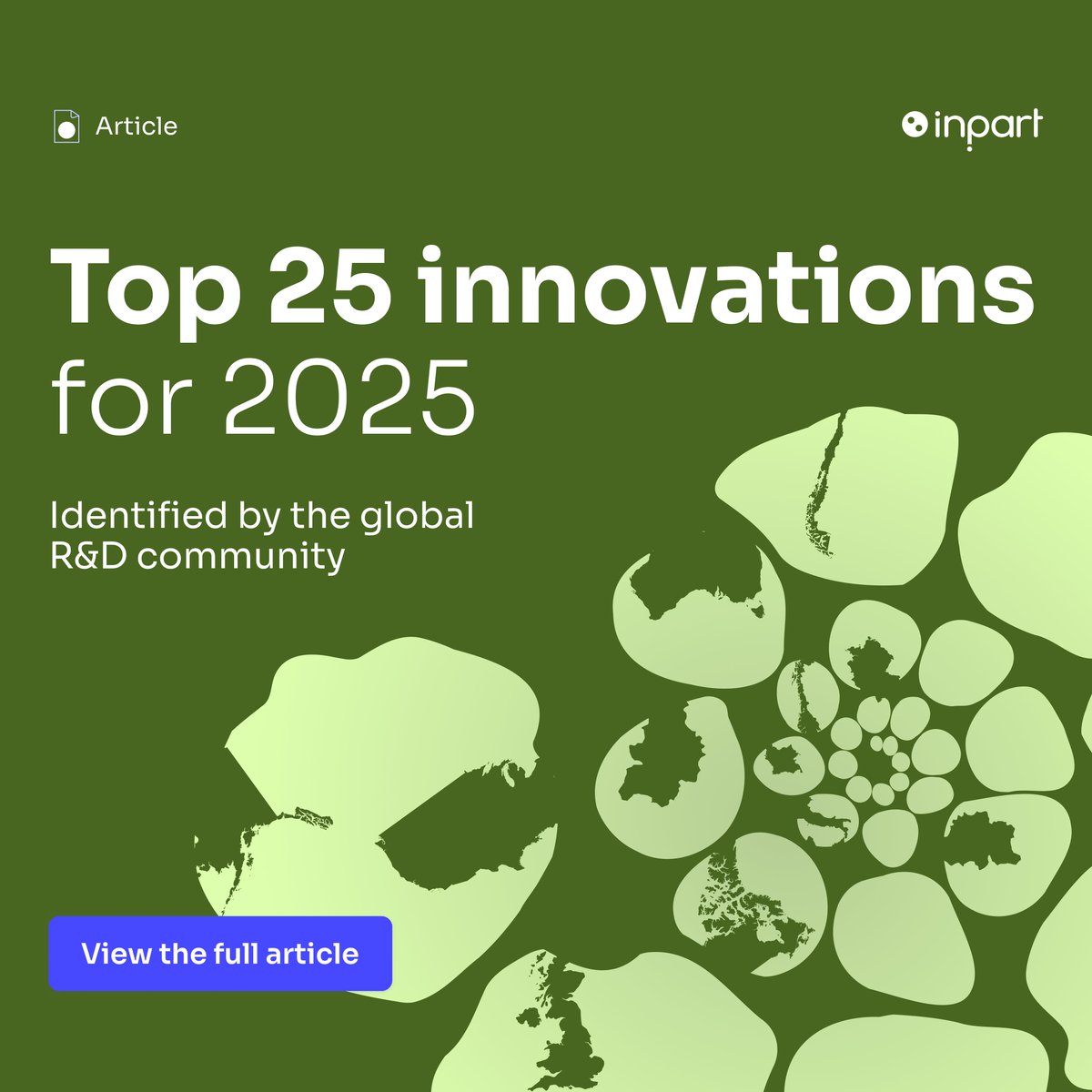 🌍 We’re kicking off 2025 with our annual list of top innovations set to have the biggest impact across science and R&amp;D in the coming year! These are the opportunities that captured the most engagement from industry in 2024. 🚀 

Check out the article 👉 eu1.hubs.ly/H0fJtP90