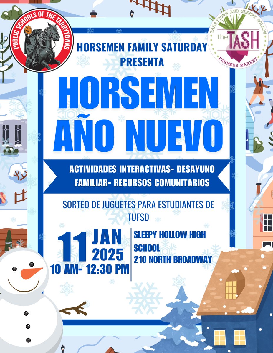 Celebrate the New Year at Horsemen Family Saturday on January 11. Bring the whole family to enjoy a morning of fun, connection, and community.

A reminder phone call will go out the night before the event. 

*In the event of inclement weather, the event will be canceled.