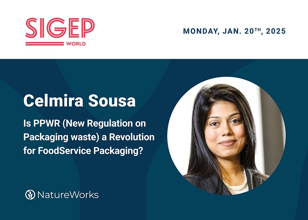 🌍 Is PPWR reshaping foodservice packaging?
Celmira Sousa will join the #SIGEPWorld panel to discuss how #PPWR impacts compostable products like #coffeecapsules, #teabags, &amp; paper-based solutions. Don't miss this critical conversation! natureworksllc.com/about-naturewo… #IngeoPLA