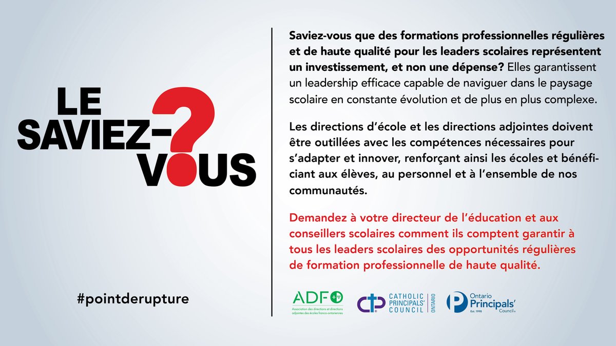 💡Investir dans les leaders scolaires, c’est miser sur l’avenir de l’éducation!

Des formations professionnelles régulières et de qualité supérieure ne sont pas une dépense, mais un investissement stratégique. 👩‍🏫👨‍🏫🎯