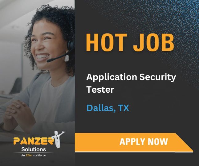 panzersolution's tweet image. Job Title: Application Security Tester
Location: Dallas, TX
Duration: 12+ Months
Share resumes at resume@panzersolutions.com
Click Here: panzersolutions.com/jobopportunuti…
#PanzerSolutions #application #SecurityTester #JobSearch #JobSeekers #jobs #dallas #texas