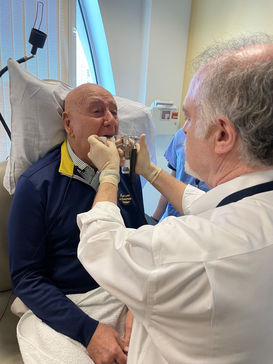 DickieV's tweet image. Just had scope of my vocal cords &amp;amp; I was very emotional with the great report by Dr ZEITELS . He said the vocal cords are cancer free &amp;amp; he feels I can return to my love of being at courtside for @espn .