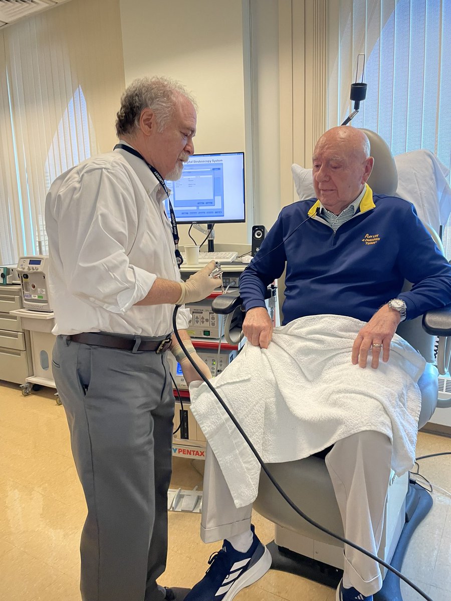 DickieV's tweet image. Just had scope of my vocal cords &amp;amp; I was very emotional with the great report by Dr ZEITELS . He said the vocal cords are cancer free &amp;amp; he feels I can return to my love of being at courtside for @espn .