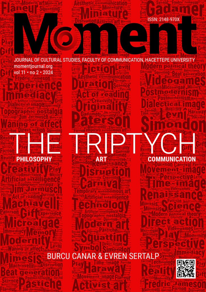 Tema editörlüğünü Burcu Canar ve Evren Sertalp’in üstlendiği “Triptik: Felsefe Sanat İletişim” sayımız yayında! Linkten erişebilirsiniz: dergipark.org.tr/tr/pub/moment/…