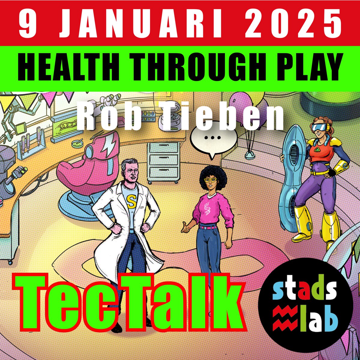 renepare's tweet photo. Scaling health impact through play
TecTalk 9 January - Stadslab Eindhoven
Free - 19:30 - 21:30
https://t.co/sKc6IHSNsD

Rob Tieben will share how to use playful and social interactions for health-changing impact and scalable business. 
#eindhoven #health #games https://t.co/NasrbztoaI
