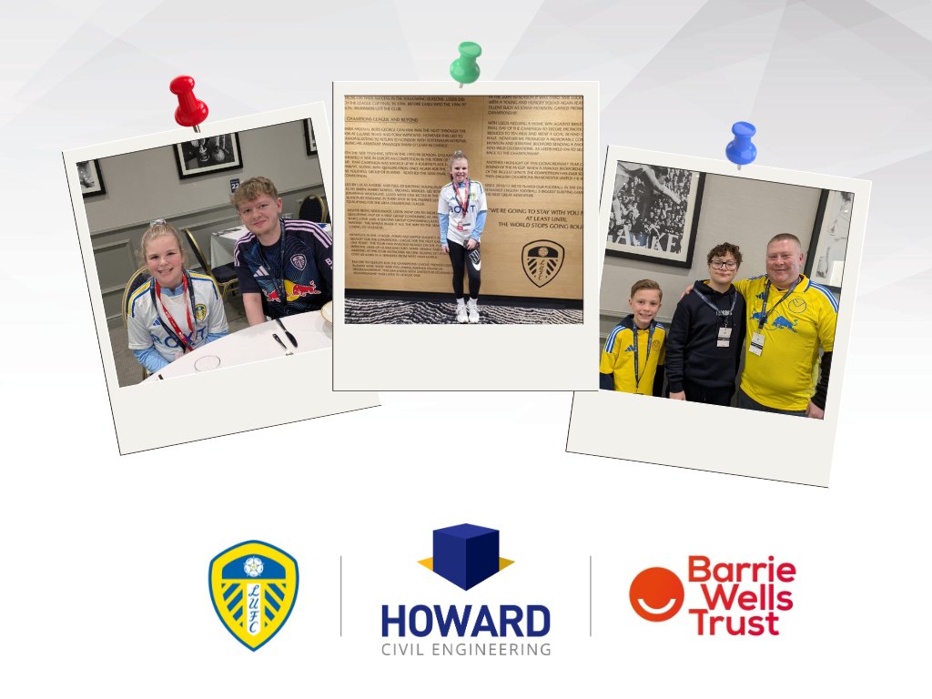 Howard Civil Engineering (@howardcivileng) on Twitter photo β½ We partnered with <a href="/BWellsTrust/">Barrie Wells Trust</a> to provide three children fighting serious illnesses with an incredible VIP experience at Elland Road!
π To learn more, have a read of our latest blog post here: howardcivileng.co.uk/news/creating-β¦ β½ We partnered with <a href="/BWellsTrust/">Barrie Wells Trust</a> to provide three children fighting serious illnesses with an incredible VIP experience at Elland Road!
π To learn more, have a read of our latest blog post here: howardcivileng.co.uk/news/creating-β¦