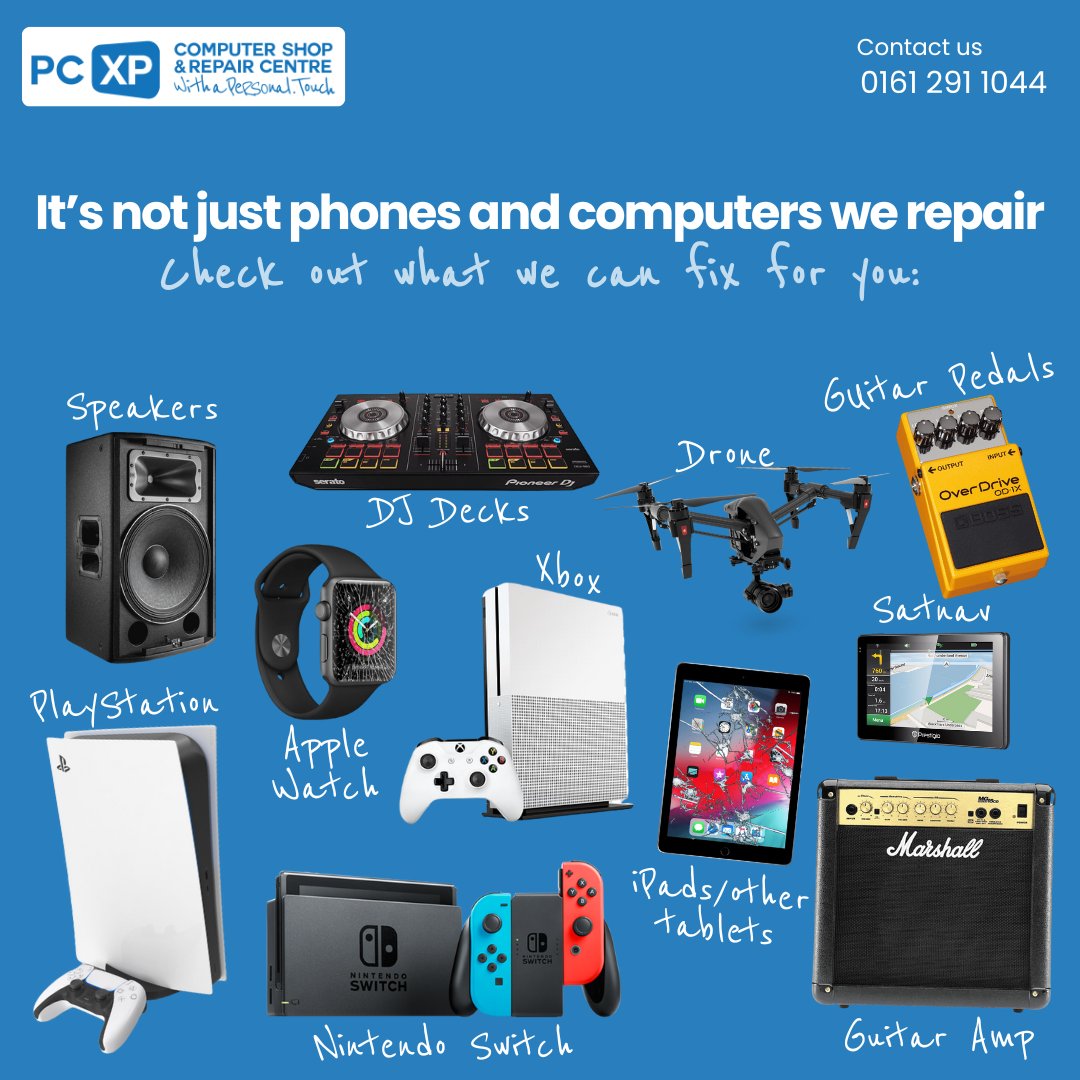 pcexpresssale's tweet image. Don&apos;t hesitate to bring your damaged tech in today!
And feel free to get in touch if you don&apos;t see your device above!
#techrepairs #laptoprepairs #consolerepairs