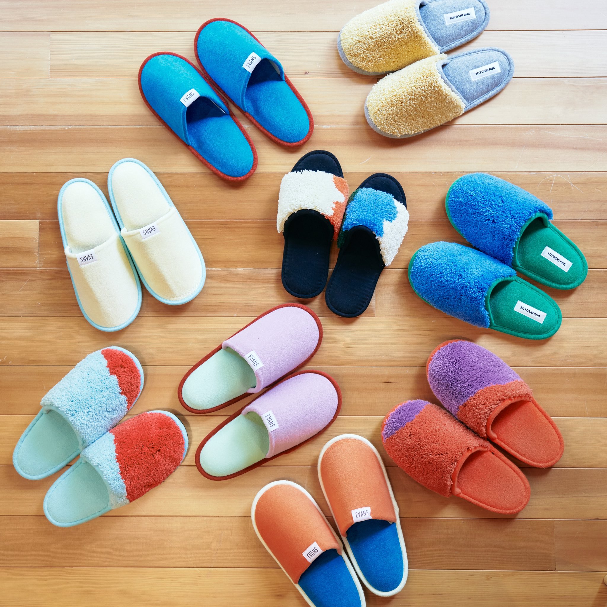 即完品MIYOSHI RUG MR-030 PALETTE ROOM SHOES 2025年最新】MIYOSHI