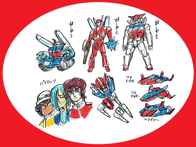 昭和のキャラ・・・ガ〇ダムも昭和ちゃあ昭和ですね 