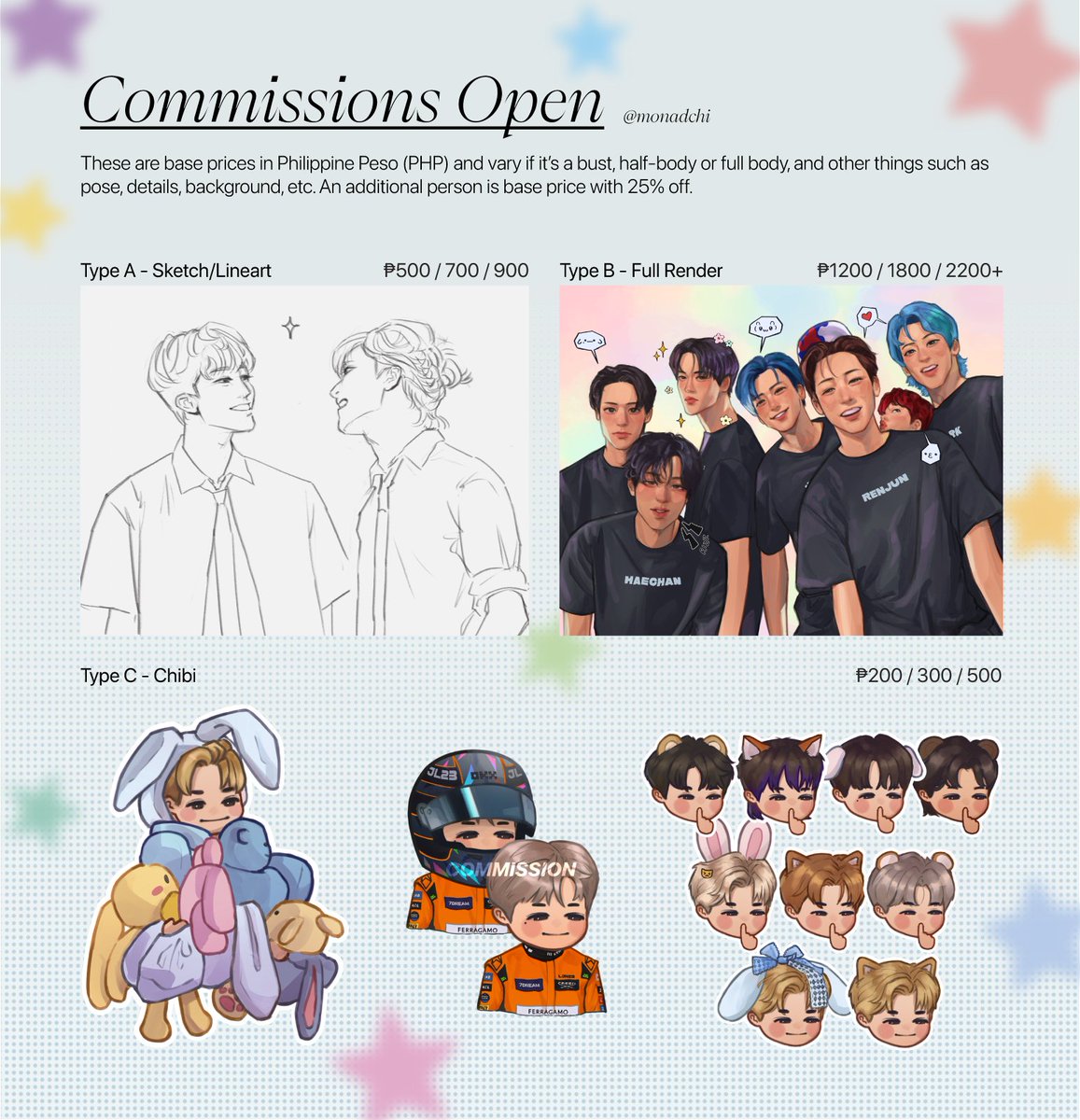 𖦹ׂ ₊˚⊹⋆ commissions open  — accepting limited slots

please read my T&amp;Cs carefully + samples in the replies⬇️ dm if interested!