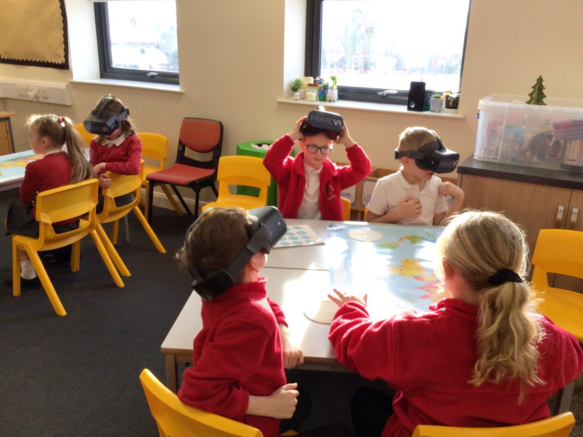 Meerkats are loving experiencing the Stone Age with VR headsets. A great introduction to our new topic.
