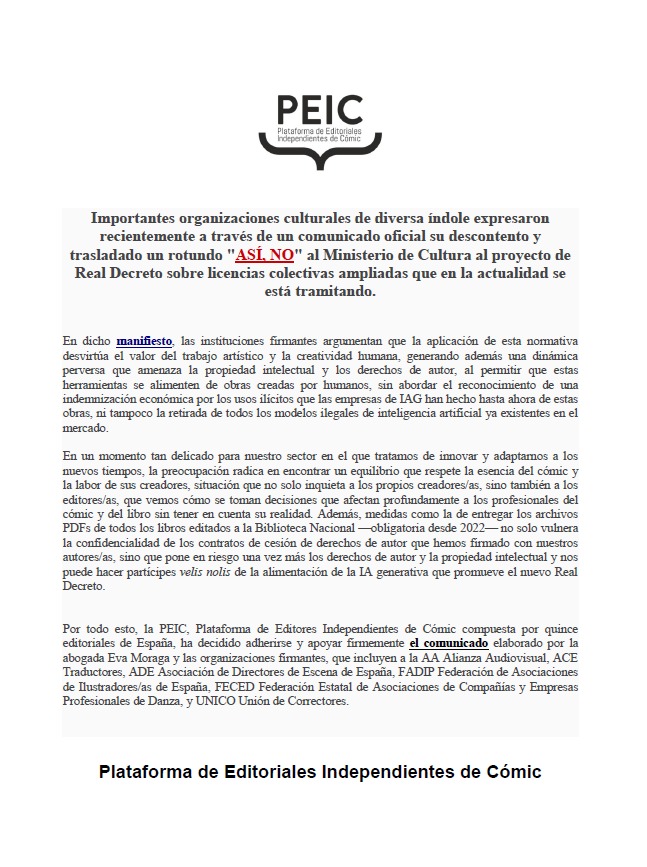 En Karras y PEIC nos posicionamos sobre el Real Decreto sobre licencias colectivas ampliadas que se está tramitando: ASÍ, NO.

Enlaces a los comunicados que cita:
➡️ porypara.es/wp-content/upl…
➡️ fadip2024.wordpress.com/2024/12/18/lic…