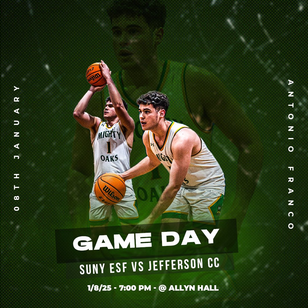 ESF_Basketball's tweet photo. First game of the second semester tonight vs. Jefferson CC at Allyn Hall at 7pm. Unfortunately no live stream tonight. https://t.co/HfI54ftqVZ