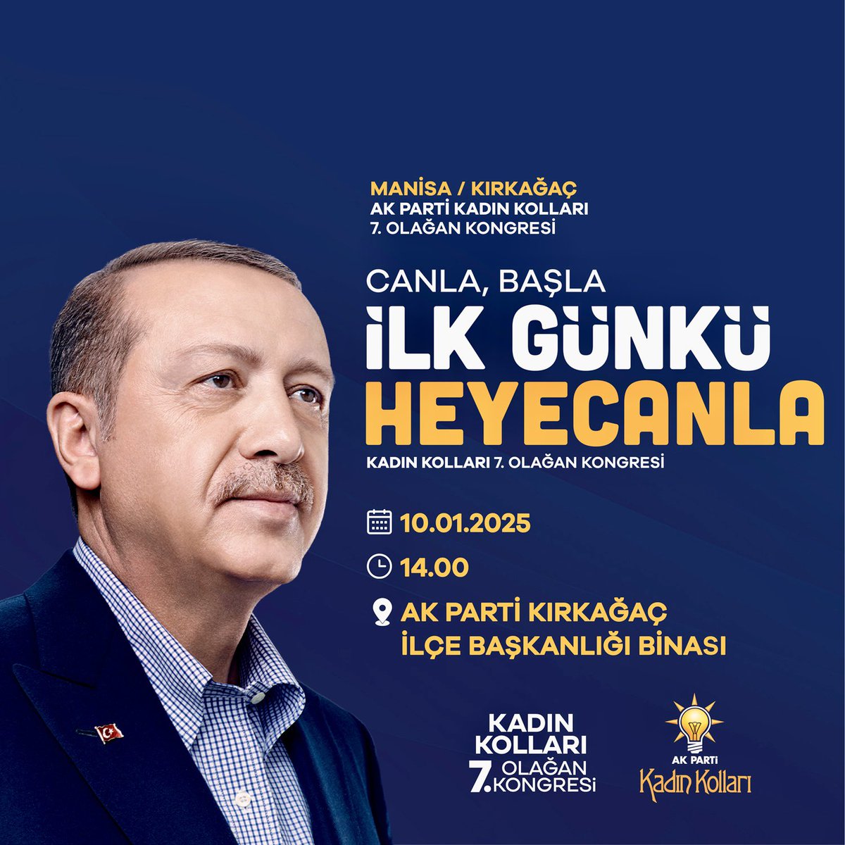k_nkollar's tweet photo. Canla,Başla,İlk Günkü Heyecanla.

AK Parti Kırkağaç İlçe Kadın Kolları 7. Olağan Kongresi,AK Parti Kırkağaç İlçe Binası’nda gerçekleşiyor.
Birlik ve beraberlik ruhuyla geleceğe emin adımlarla yürüyoruz. Bu önemli günümüzde tüm dava arkadaşlarımızı yanımızda olmaya davet ediyoruz. https://t.co/XomYj36gGU