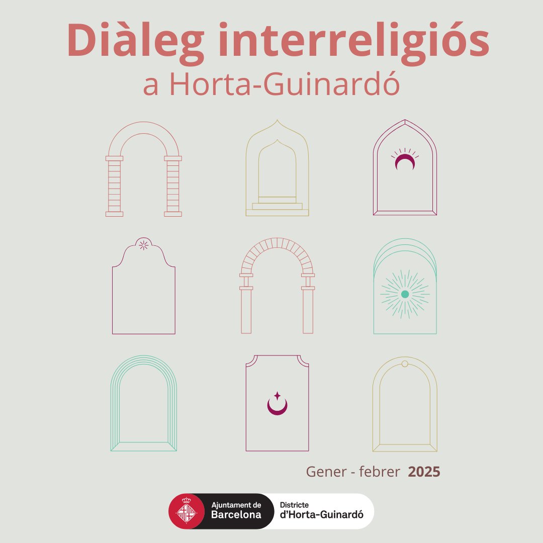 Horta-Guinardó (@bcn_hg) on Twitter photo 📣 Arriba el segon diàleg interreligiós d'<a href="/InterculturalHG/">Servei d'Interculturalitat d'Horta-Guinardó</a>.
📌 Dijous, 16 de gener, a les 18.00 h, a la seu del Districte.
I del 30 de gener al 26 de febrer es podran visitar els centres de culte de les 5 comunitats religioses participants.
Més detalls: via.bcn.cat/ZQBU50UBERH 📣 Arriba el segon diàleg interreligiós d'<a href="/InterculturalHG/">Servei d'Interculturalitat d'Horta-Guinardó</a>.
📌 Dijous, 16 de gener, a les 18.00 h, a la seu del Districte.
I del 30 de gener al 26 de febrer es podran visitar els centres de culte de les 5 comunitats religioses participants.
Més detalls: via.bcn.cat/ZQBU50UBERH