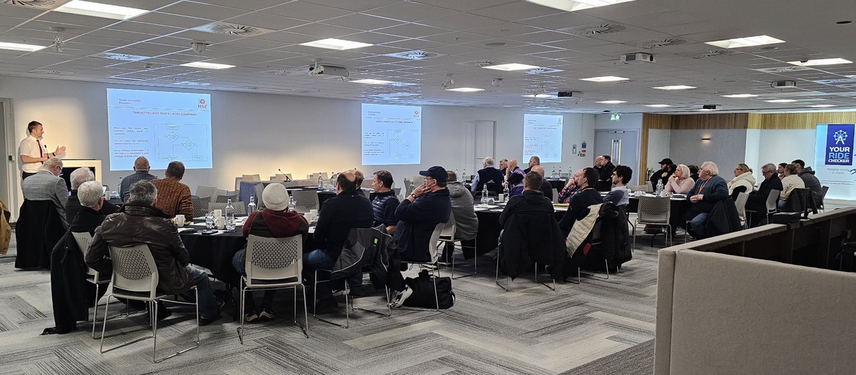 Our Safety &amp; Health Awareness Day (SHAD) at the <a href="/SECGlasgow/">Scottish Event Campus</a> is under way with some really valuable insights from <a href="/H_S_E/">Health and Safety Executive</a> Inspector David Kivlin on safety in amusements 🤔  Thanks to all our speakers for making the trip to Glasgow and making this such a worthwhile day🙏