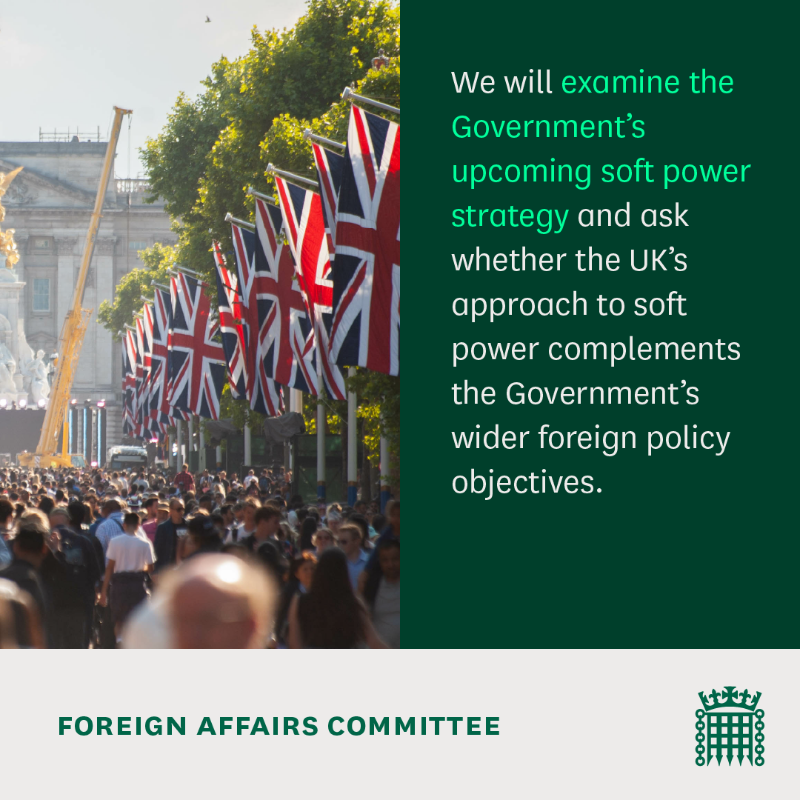 CommonsForeign's tweet photo. Does the UK still lead in soft power on the world stage? We’ve launched an inquiry to explore the UK’s soft power influence and to understand the benefits of robust soft power in today’s world.