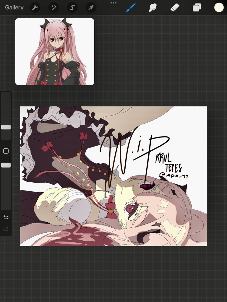co_rb_'s tweet image. Krul WIP | #OwariNoSeraph