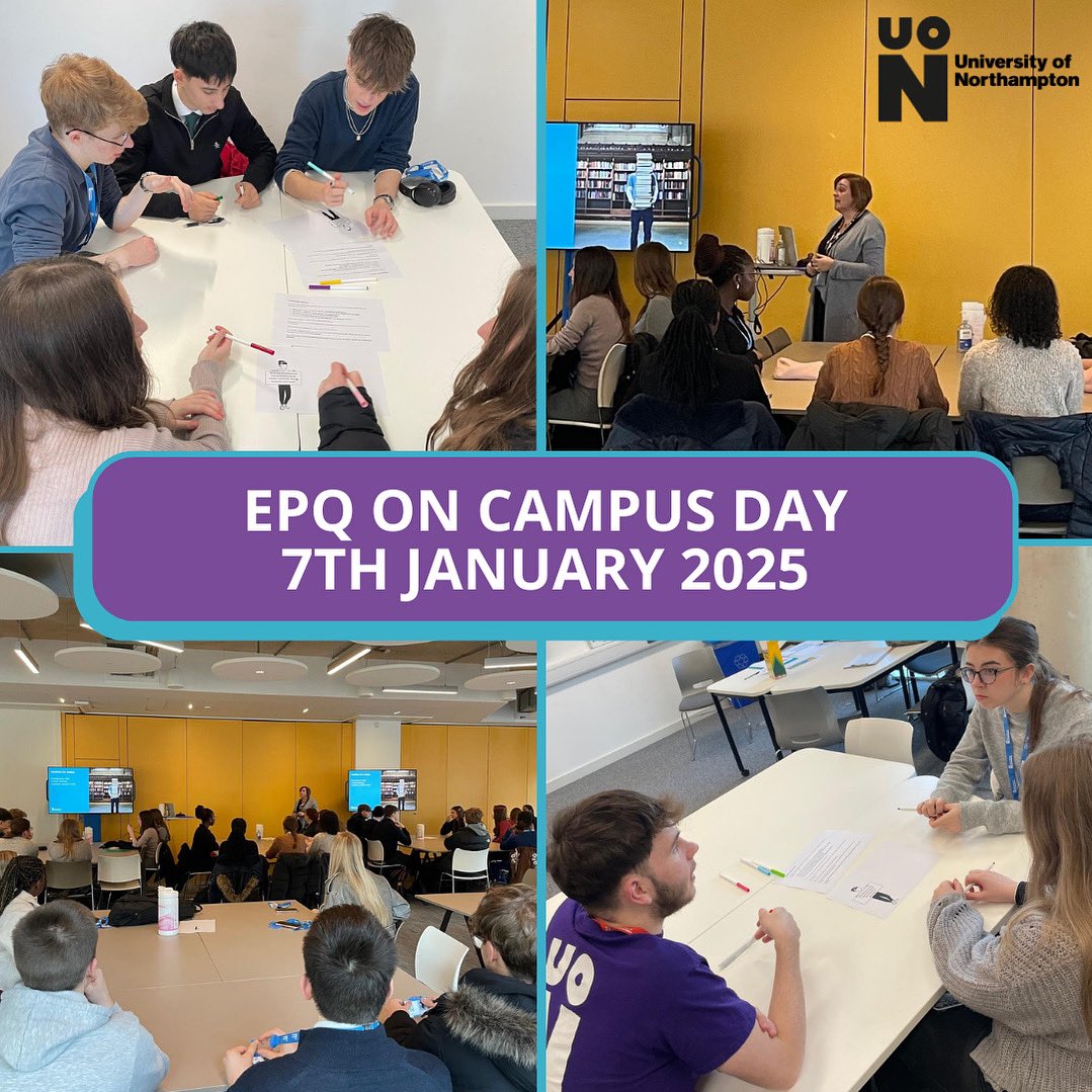 Schools Engagement Team (@uonschools) on Twitter photo 🎉 Our Second EPQ Day at Waterside Campus! 🎉
We had an amazing time hosting Year 12 and 13 students from <a href="/CTSCorby/">CorbyTechnicalSchool</a>, <a href="/AbbeyfieldSch/">Abbeyfield School</a> and <a href="/KingswoodAcad/">Kingswood Secondary Academy</a> at <a href="/UniNorthants/">UniofNorthampton</a> Waterside Campus for a day dedicated to their Extended Project Qualification (EPQ)!
The day included:
📚 A 🎉 Our Second EPQ Day at Waterside Campus! 🎉
We had an amazing time hosting Year 12 and 13 students from <a href="/CTSCorby/">CorbyTechnicalSchool</a>, <a href="/AbbeyfieldSch/">Abbeyfield School</a> and <a href="/KingswoodAcad/">Kingswood Secondary Academy</a> at <a href="/UniNorthants/">UniofNorthampton</a> Waterside Campus for a day dedicated to their Extended Project Qualification (EPQ)!
The day included:
📚 A