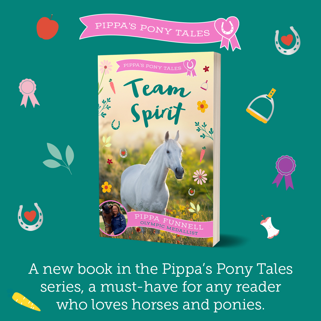 'These inspiring tales are perfect for pony loving children everywhere' WORLD HORSE WELFARE on #PippasPonyTales by <a href="/pippafunnellPPT/">Pippa Funnell</a> 🐎 

…and we have a brand new story in #TeamSpirit 🥇 

Pre-order now: amzn.to/41EO3GA