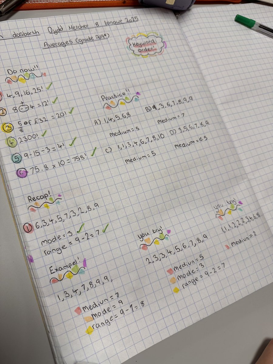 Lovely work from 7AE this morning with an excellent class discussion about the importance of putting data in order before finding the median. Followed by great work in their books @WHSdog <a href="/WhitmoreHigh/">Whitmore High School</a> <a href="/MissThorngate/">Miss Thorngate</a>