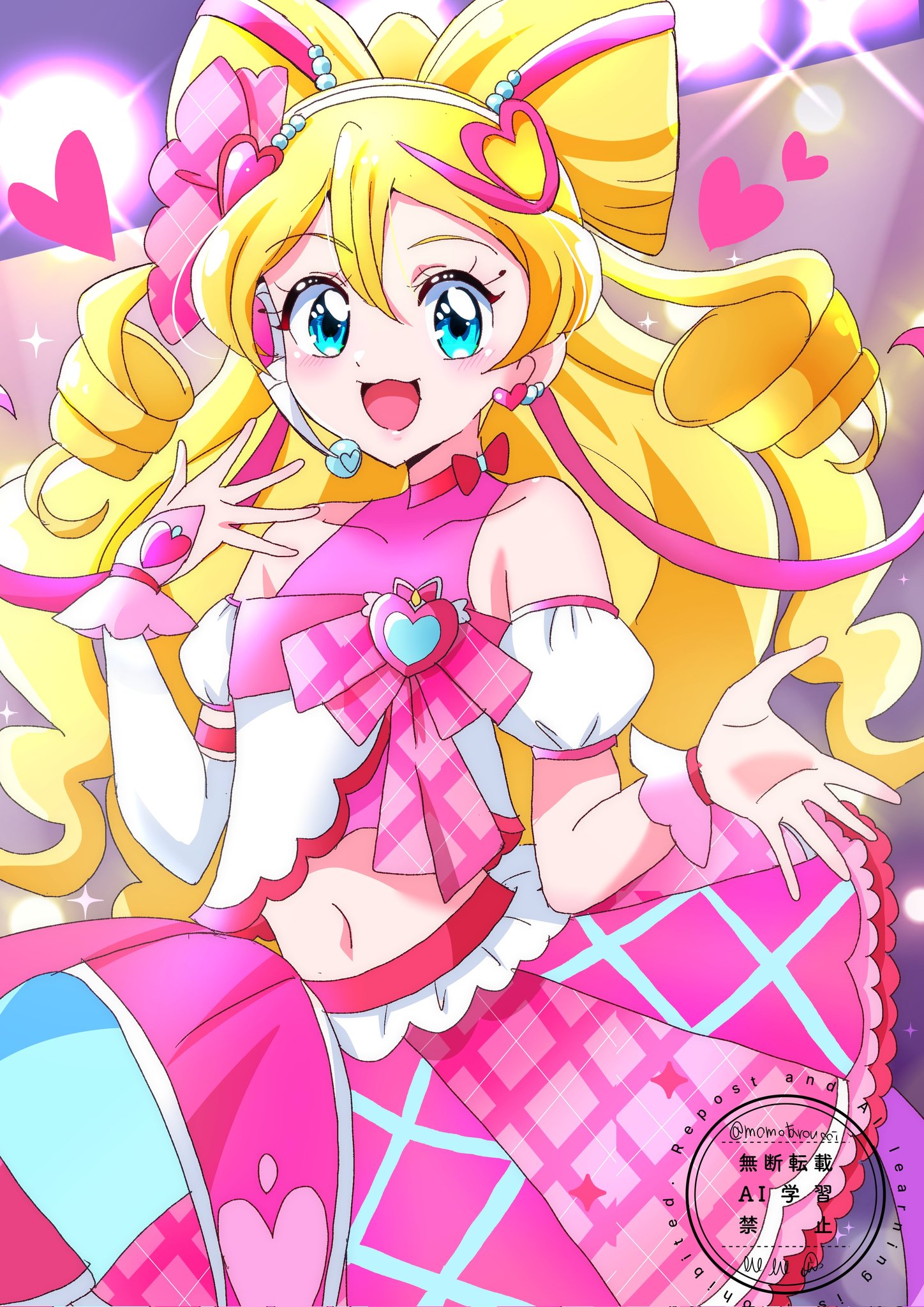 イラスト原画　優しく微笑む可愛い娘　 「スマイル」 イラスト原画 優しく微笑む可愛い娘 「スマイル」 オリジナル