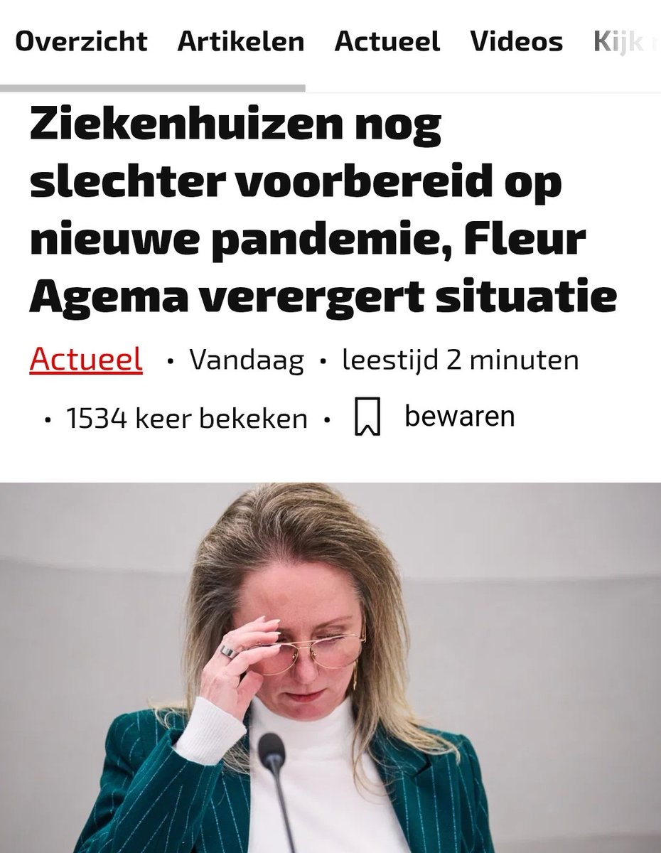 Fleur Agema, de PVV-minister van Volksgezondheid, doet niets om de problemen op te lossen.

Fleur Agema helpt de zorg verder de vernieling in.