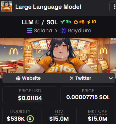 Pabl0cito's tweet image. THE NEXT 100 MILLION COIN DROPPED $LLM
HERE SINCE 600k