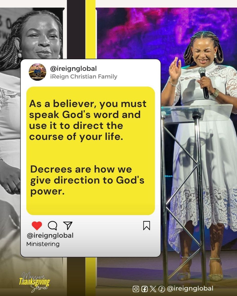 iReignGlobal's tweet image. Take Responsibility for Your Life! As a believer, you have the authority to shape your destiny. 

In 2025, Speak God's word, make decrees, and watch your life transform! 

#2025 
#BishopFeyi  
#SermonNote 
#YearOfWisdom 
#FearOfTheLord 
#WittyInvention #iReign