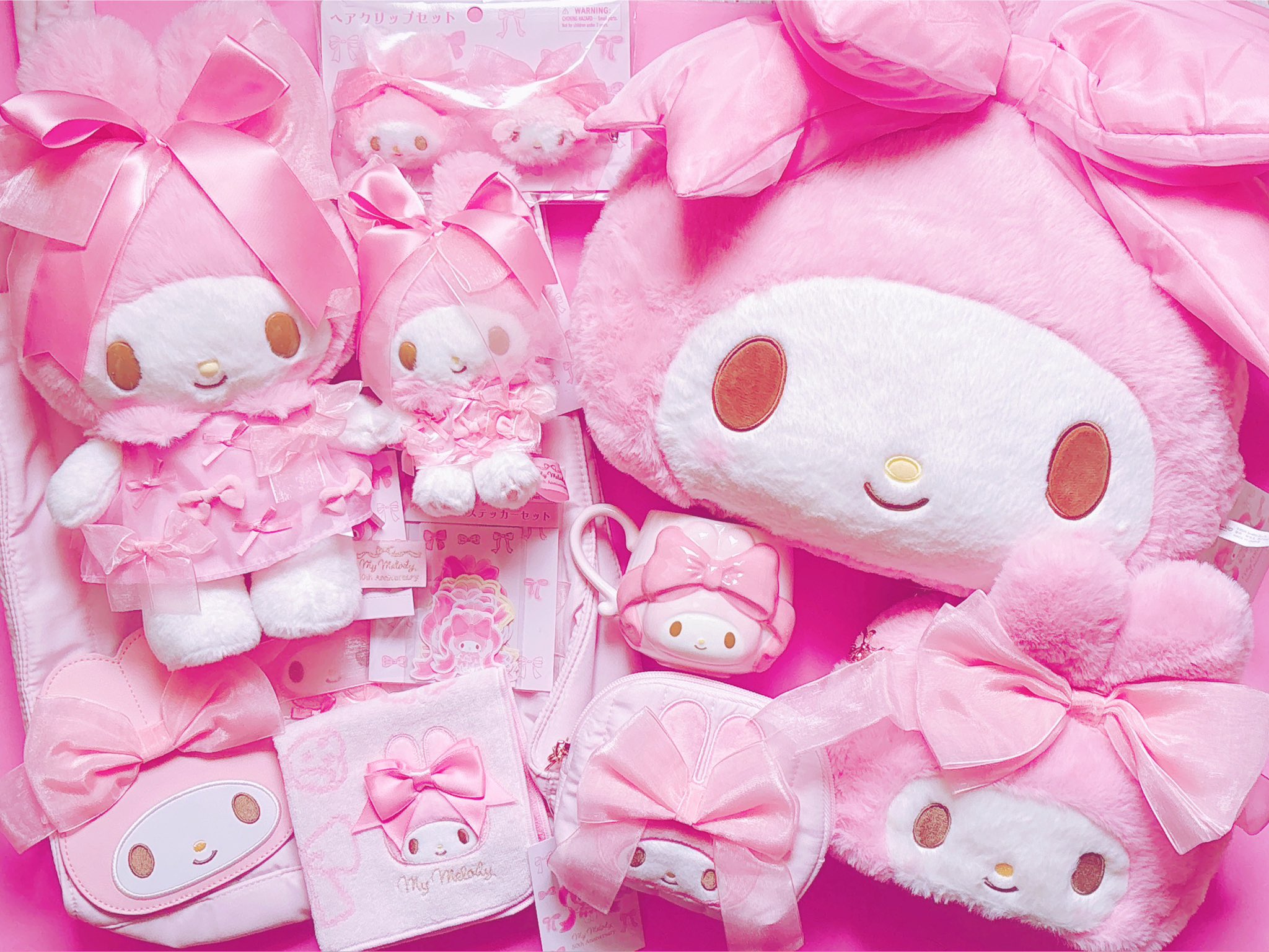 マイメロディ　バースデードールとマスコットホルダー　2点セット売り マイメロディバースデードールとマスコットホルダー2点セット売り