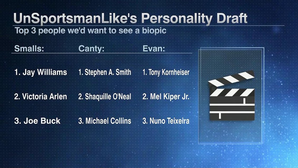 Unsportsmanlike's Personality Draft: Top 3 people we'd want to see in a biopic