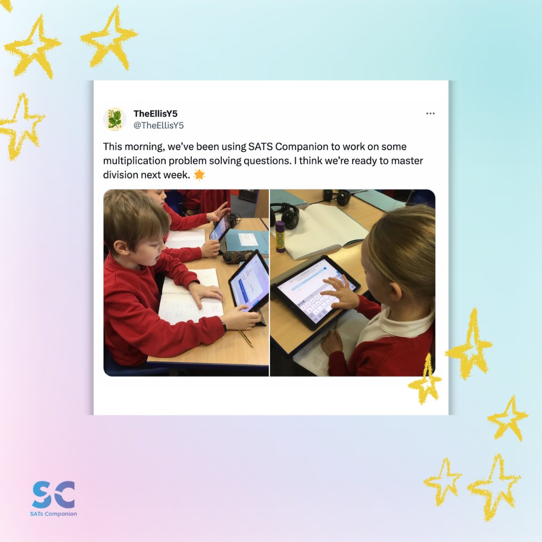 🔢 Everything You Need for KS2 SATS Maths Revision!

Complete Curriculum Coverage ....
Plus:
✓ KS2 SATs Style Questions
✓ Maths Learning Videos
✓ Instant Feedback
✓ Progress Tracking

Try it free 📈 hubs.ly/Q031q1zJ0

#PrimaryMaths #Year6 #KS2SATs