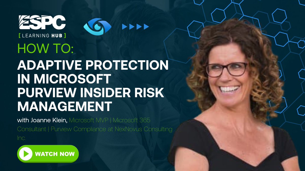 Joanne Klein, MVP goes through Adaptive Protection, which is an Insider Risk Management feature in #MicrosoftPurview. Insider Risk Management will create a data leaks insider risk policy, configure the three risk levels for a user, and more.

Watch here - sharepointeurope.com/howtos/how-to-…