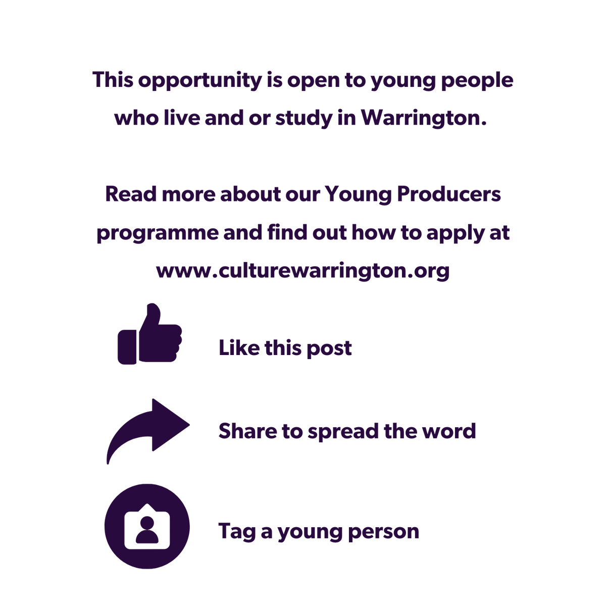Culture_WA's tweet image. Calling all creative minds aged 16-21 in Warrington! 

We’re looking for 12 Young Producers to help shape this summer’s Warrington Arts Festival 2025!

💡 Have your say in festival planning
🎉 Create your own event or activity
🎓 Gain experience in producing