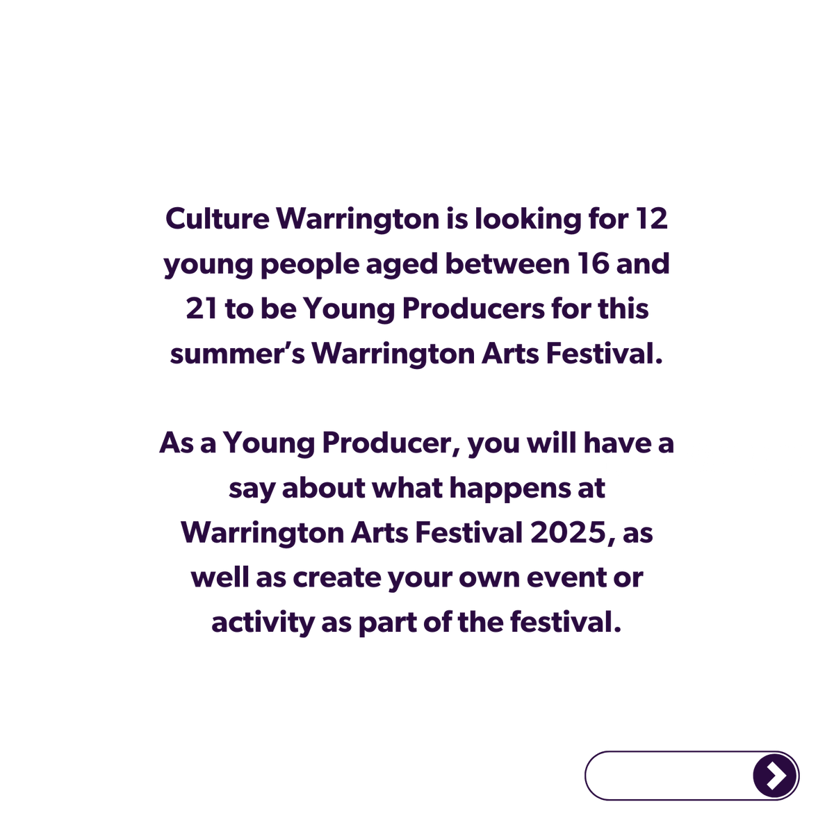 Culture_WA's tweet image. Calling all creative minds aged 16-21 in Warrington! 

We’re looking for 12 Young Producers to help shape this summer’s Warrington Arts Festival 2025!

💡 Have your say in festival planning
🎉 Create your own event or activity
🎓 Gain experience in producing