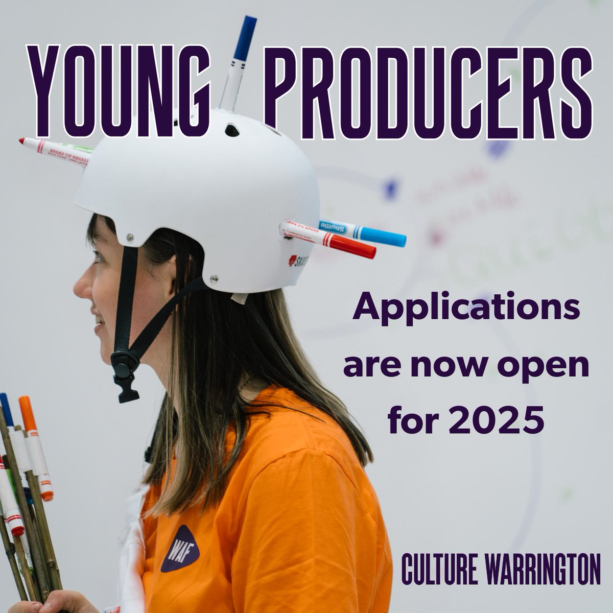 Culture_WA's tweet image. Calling all creative minds aged 16-21 in Warrington! 

We’re looking for 12 Young Producers to help shape this summer’s Warrington Arts Festival 2025!

💡 Have your say in festival planning
🎉 Create your own event or activity
🎓 Gain experience in producing