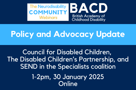 The Neurodisability Community (@tweets_tnc) on Twitter photo Join us on Thur 30 Jan for an update on disabled children & young people current policy and advocacy activities from our colleagues at <a href="/ncbtweets/">National Children's Bureau</a> Council for Disabled Children, <a href="/DCPcampaign/">Disabled Children's Partnership</a>, and <a href="/RCSLT/">RCSLT 💙</a> #SENDinthespecialists
Free to attend - register at: bacdis.org.uk/events/tnc-30-… Join us on Thur 30 Jan for an update on disabled children & young people current policy and advocacy activities from our colleagues at <a href="/ncbtweets/">National Children's Bureau</a> Council for Disabled Children, <a href="/DCPcampaign/">Disabled Children's Partnership</a>, and <a href="/RCSLT/">RCSLT 💙</a> #SENDinthespecialists
Free to attend - register at: bacdis.org.uk/events/tnc-30-…
