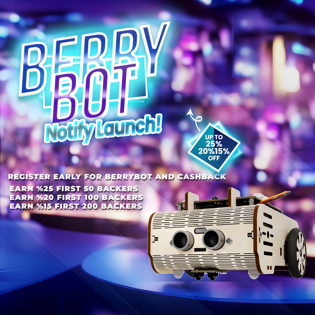 Exciting News: BerryBot is Coming Soon! 
Kickstarter page: kickstarter.com/projects/robot…
PicoBricks page: picobricks.com/tr/pages/berry…