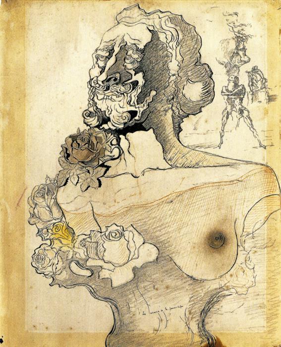 artist_dali's tweet image. Memory of the Child Woman, 1932 #artbots #dali