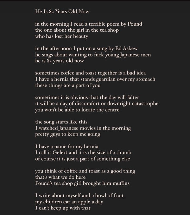 Really sad to hear that Ed Askew has died, aged 84. Ed was one of the finest, most big-hearted, most underappreciated songwriters of his or anyone else‘s generation. I wrote this weird little poem about him a couple of years ago.