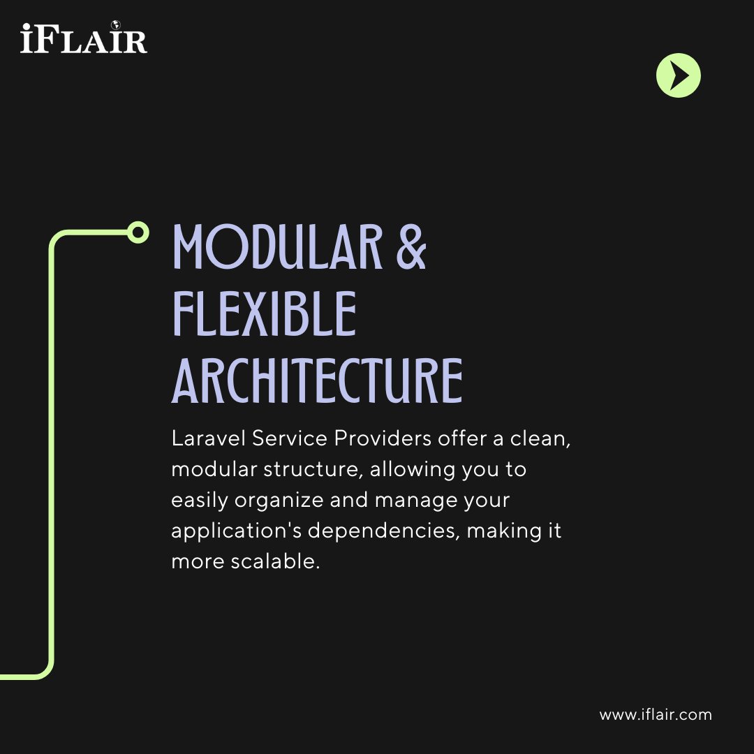iFlairWebTech's tweet image. Optimize your Laravel app using Service Providers to get scalable and outstanding performance results. With Laravel, you can unleash your app's full potential, from easier managing dependencies to enhanced customisation!
#AppDevelopment #TechInnovation #CodeOptimization
