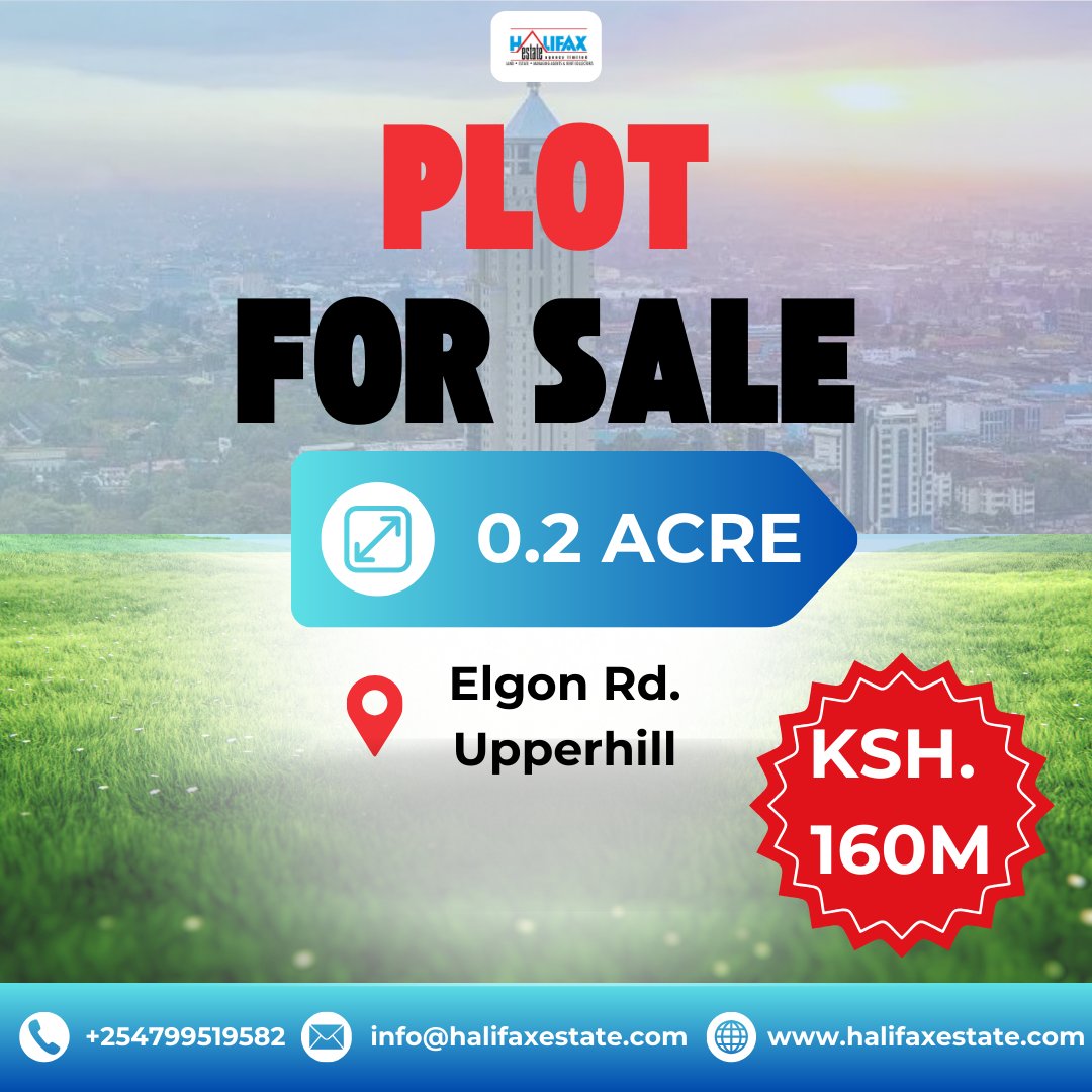 dev_octocore's tweet image. 𝐏𝐫𝐢𝐦𝐞 𝐋𝐚𝐧𝐝 𝐟𝐨𝐫 𝐒𝐚𝐥𝐞 – 𝐄𝐥𝐠𝐨𝐧 𝐑𝐨𝐚𝐝, 𝐔𝐩𝐩𝐞𝐫𝐡𝐢𝐥𝐥

Discover this exceptional opportunity to own a 𝟎.𝟐-𝐚𝐜𝐫𝐞 𝐫𝐞𝐜𝐭𝐚𝐧𝐠𝐮𝐥𝐚𝐫 𝐩𝐚𝐫𝐜𝐞𝐥 in the heart of Upperhill. Priced at 𝐊𝐄𝐒 𝟏𝟔𝟎𝐌, this prime plot is perfectly positioned touching…